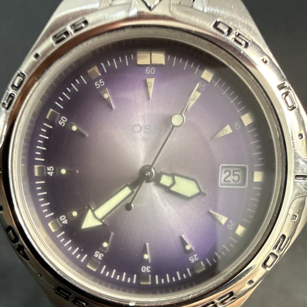 Men’s Fossil PR-5187 New Battery Purple Sunburst 40mm Case 7.5-7.75” Band (E8)